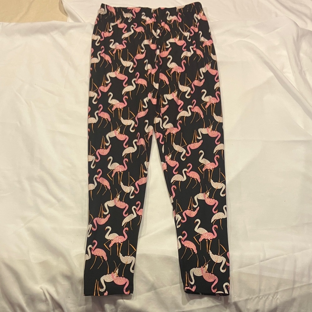 Pink Flamingo Patterned Leggings